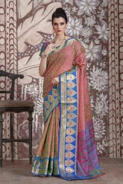 Charming Multi Color Silk Border Printed Designer Saree
