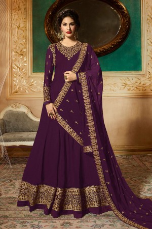 Supreme Purple Georgette Designer Anarkali Salwar Suit