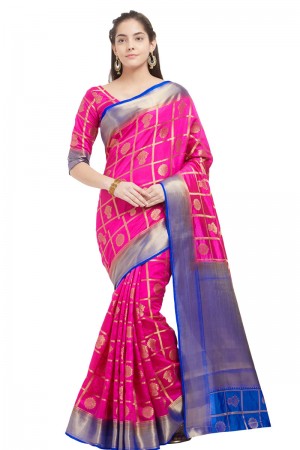 Graceful Pink Designer Banarasi Saree