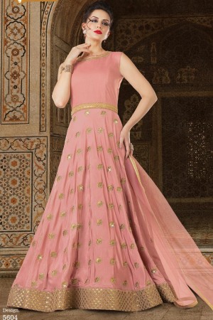 Admirable Pink Long Length Casual Wear Salwars Suit