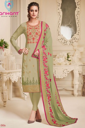 Ultimate Green Silk Embroidered Designer Salwar Suit With Chiffon Dupatta